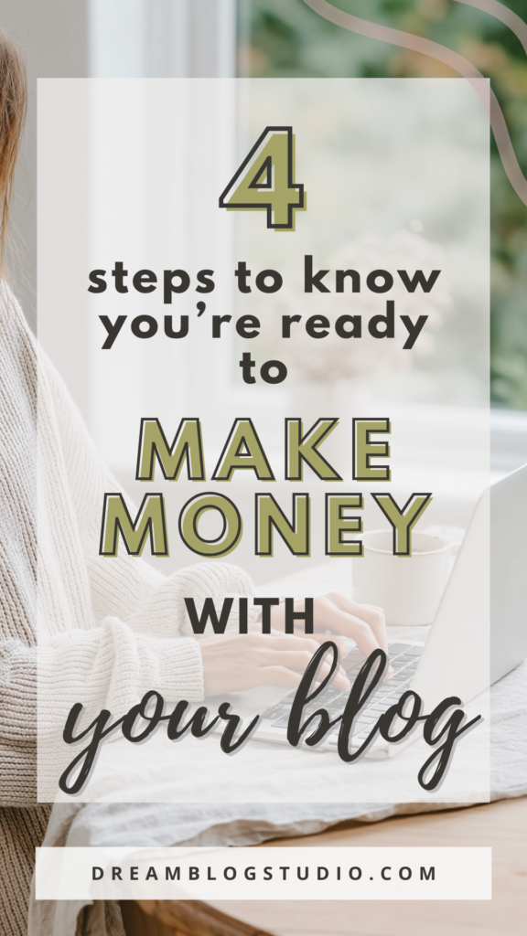 4 steps to know you’re ready to make money with your blog—blog monetization tips, person typing on laptop